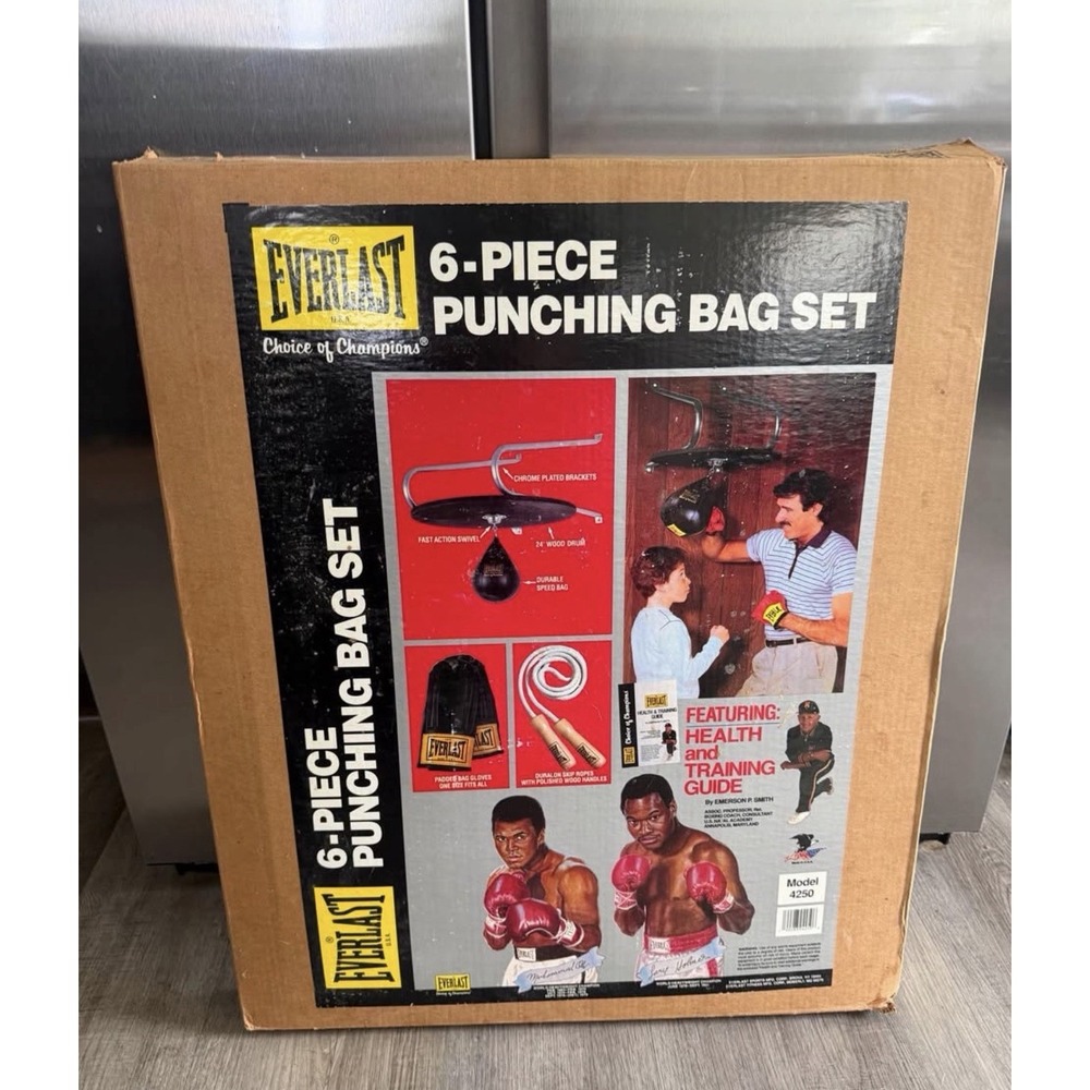 Vintage Everlast 6 Piece Punching Speed Bag Set NOS BRAND NEW - NEVER OPENED